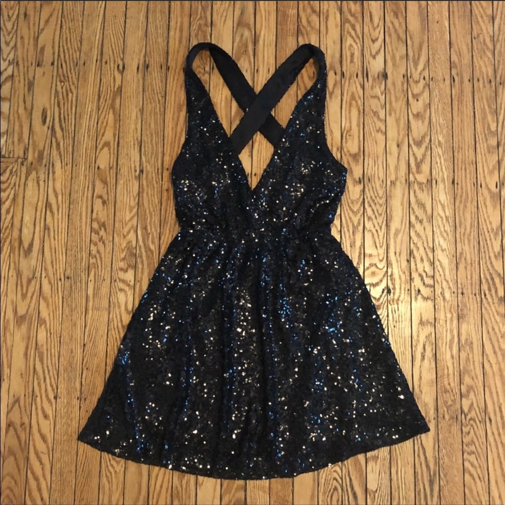 Tobi sequin skater dress